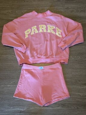 Parke Conch + Peel Varsity Mock Neck Size L/XL and Terry Shorts Size XL